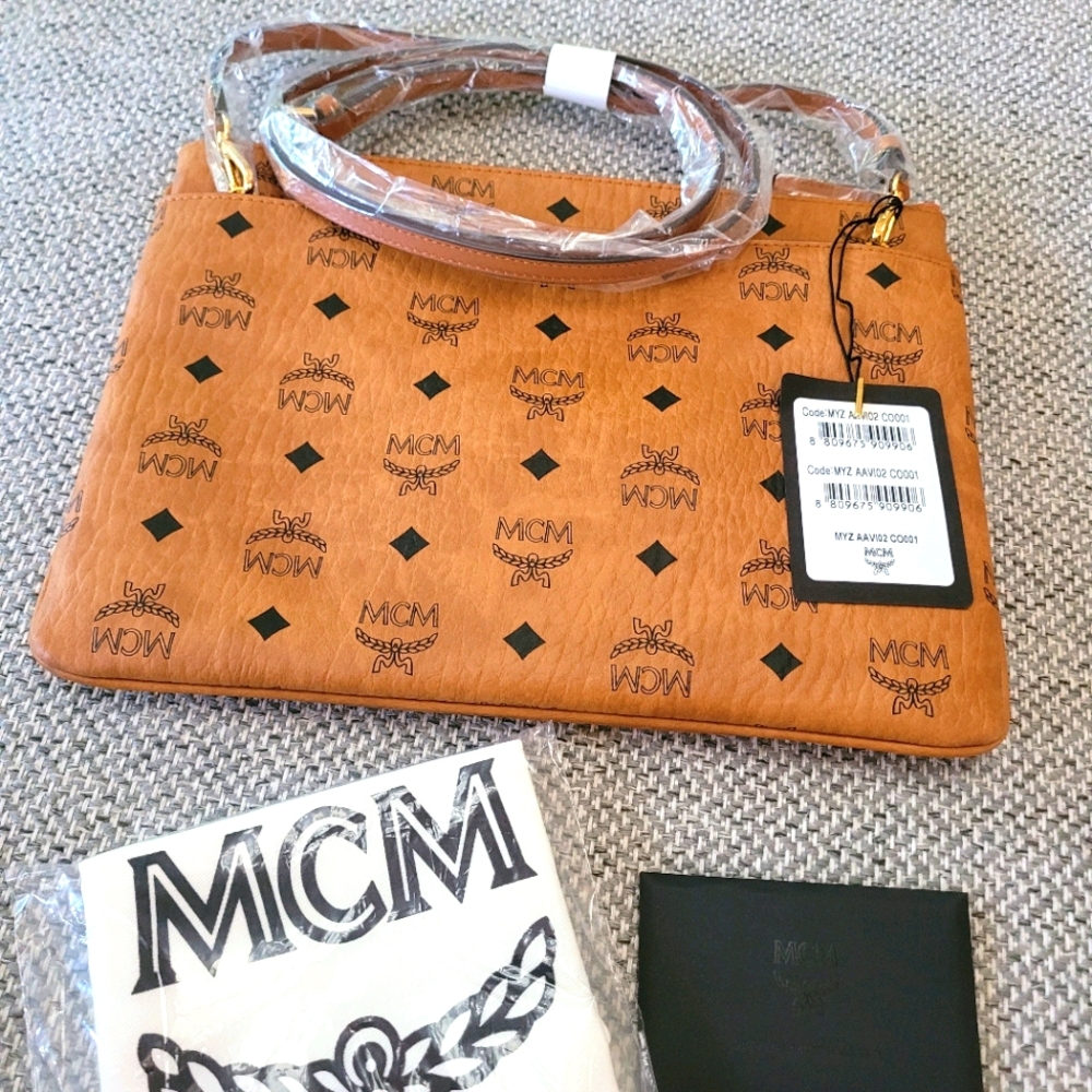 MCM Cognac Visetos Crossbody NWT